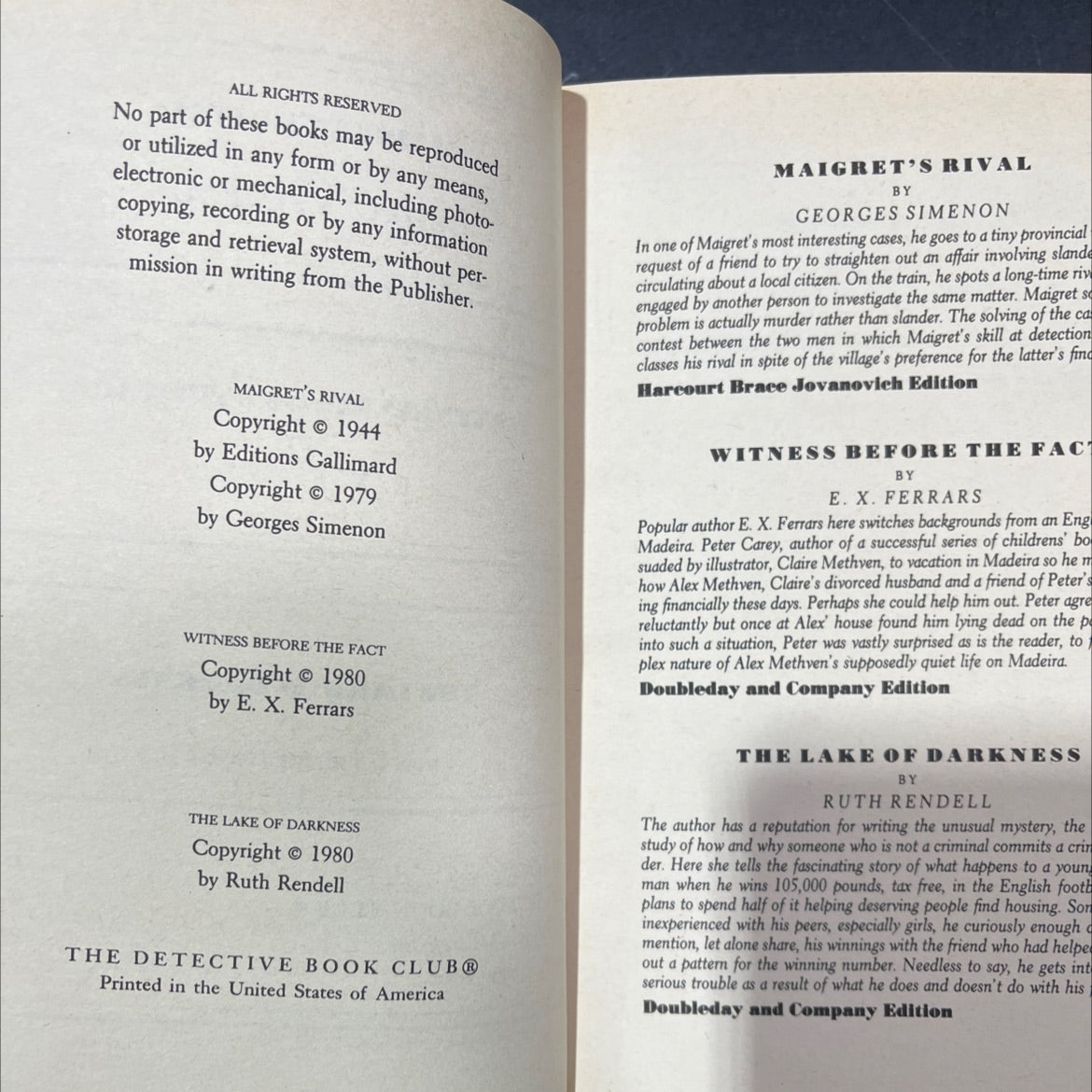 maigret's rival book, by georges simenon, 1979 Hardcover image 3