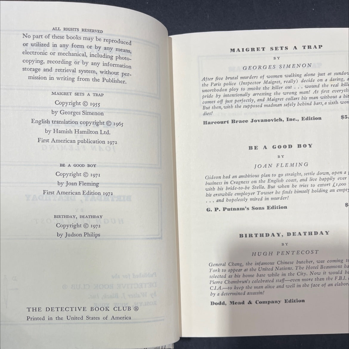 maigret sets a trap book, by georges simenon, 1972 Hardcover image 3