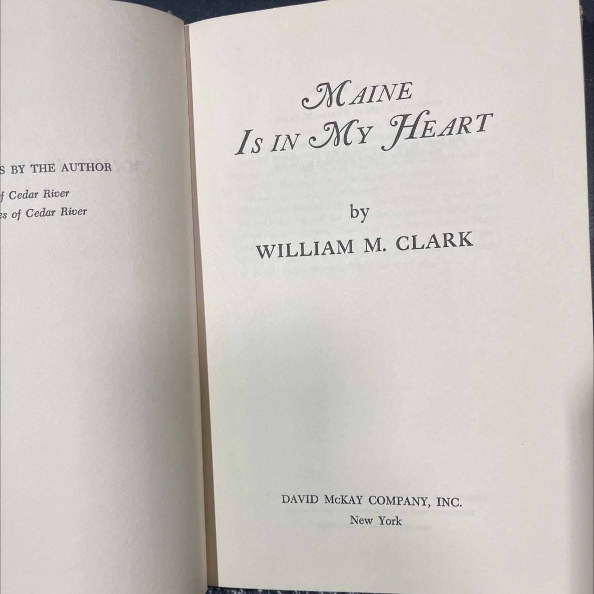 SIGNED maine is in my heart book, by william m. clark, 1964 Hardcover image 2