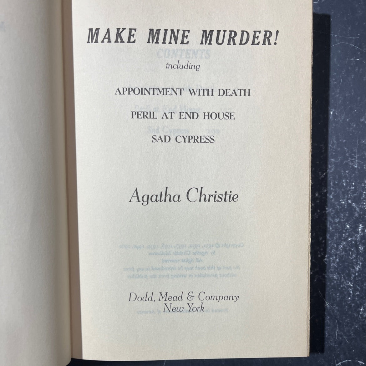 make mine murder! book, by agatha christie, 1962 Hardcover image 2