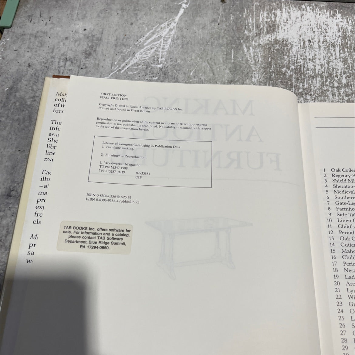 making antique furniture book, by unknown, 1988 Hardcover image 3