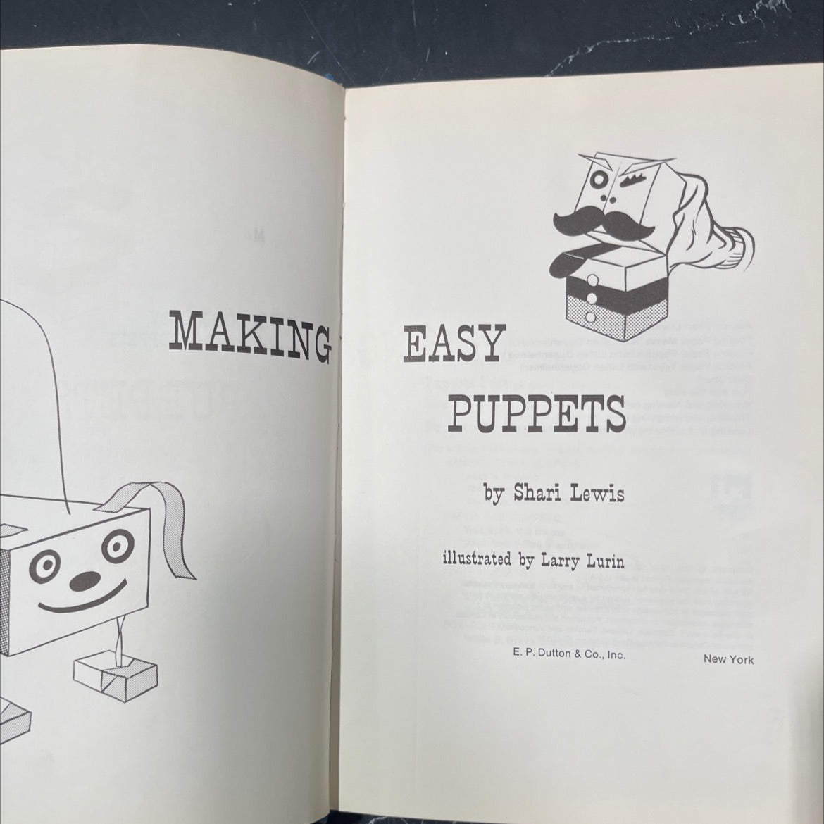 making easy puppets book, by Shari Lewis, 1970 Hardcover image 2
