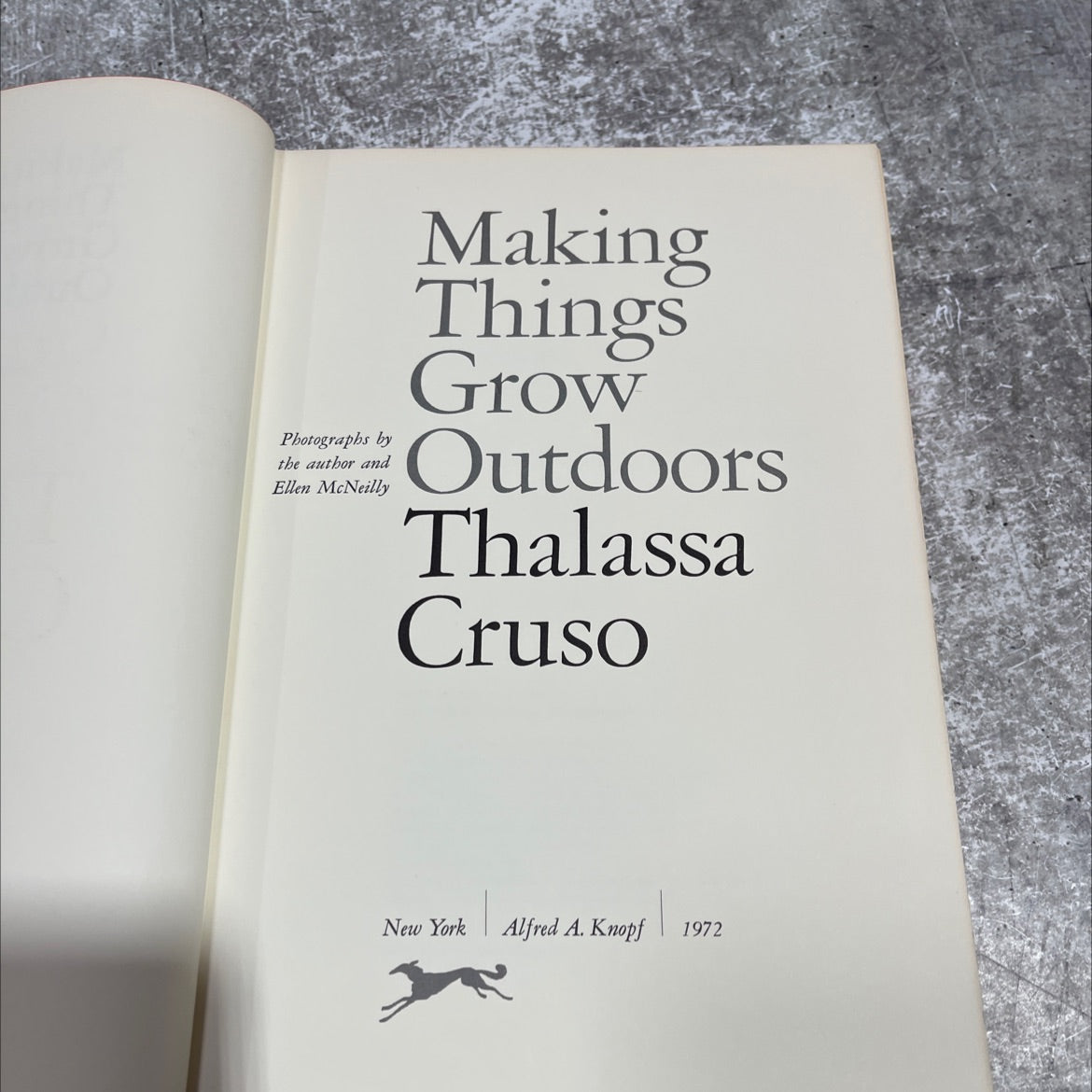 making things grow outdoors book, by Thalassa Cruso, 1972 Hardcover image 2