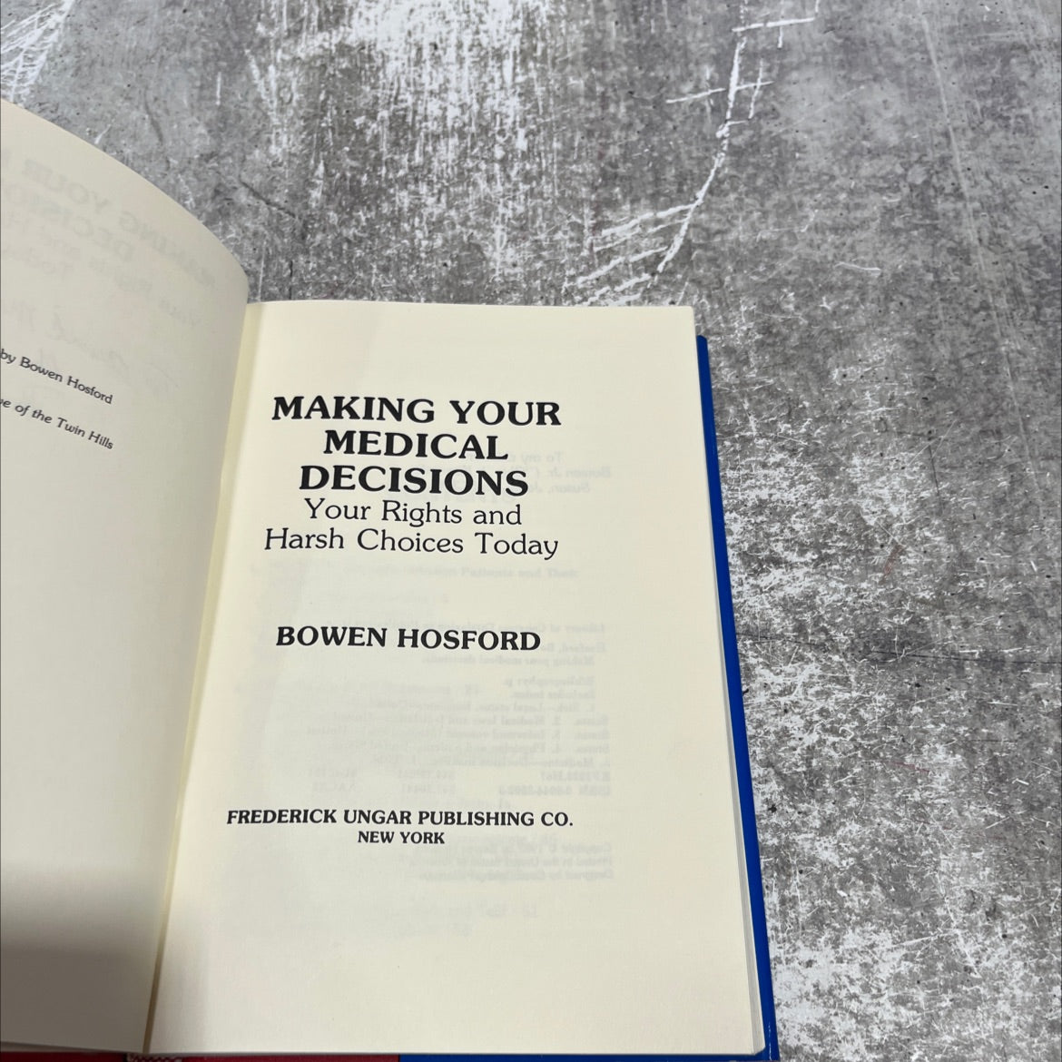 SIGNED making your medical decisions book, by bowen hosford, 1982 Hardcover, Vintage image 2