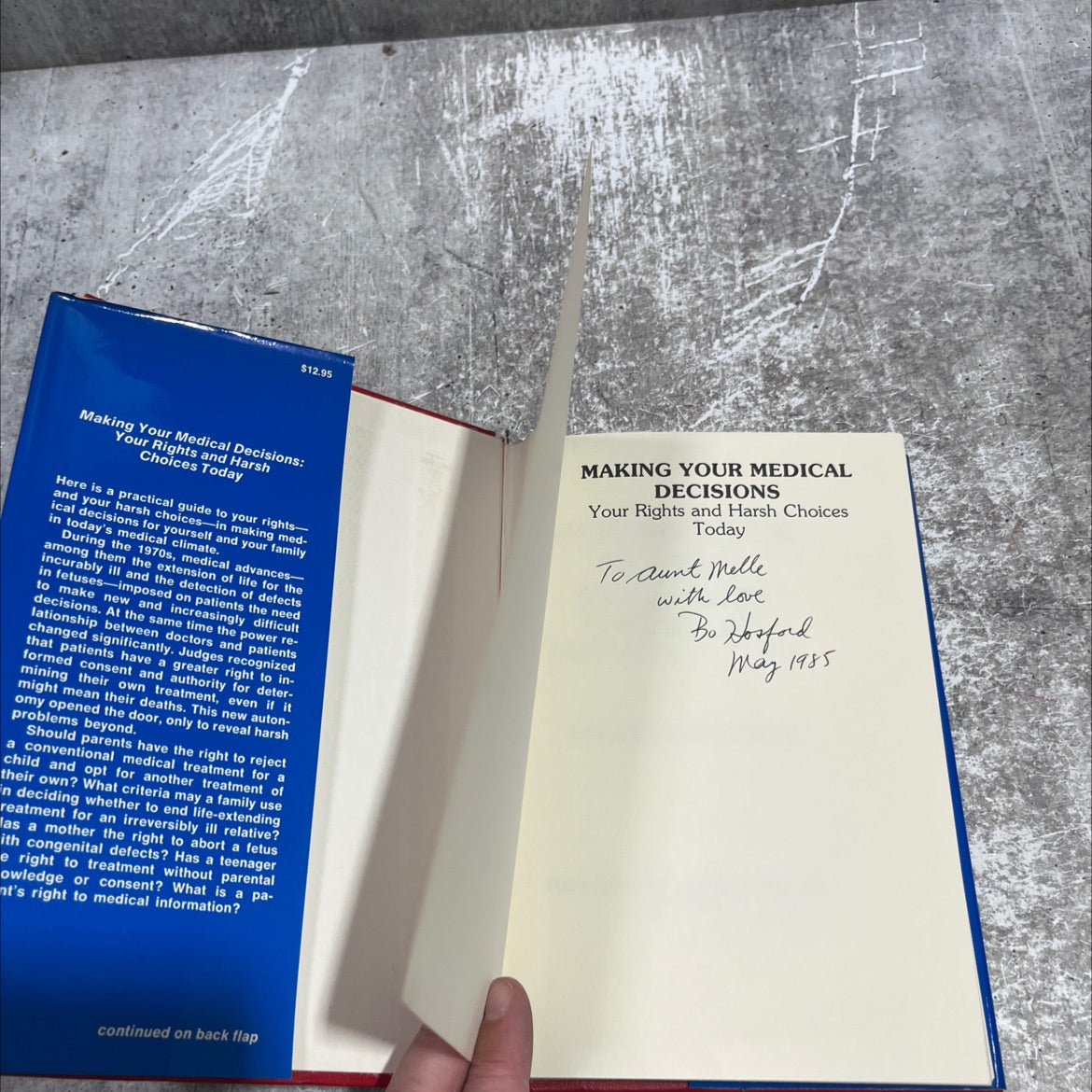 SIGNED making your medical decisions book, by bowen hosford, 1982 Hardcover, Vintage image 4