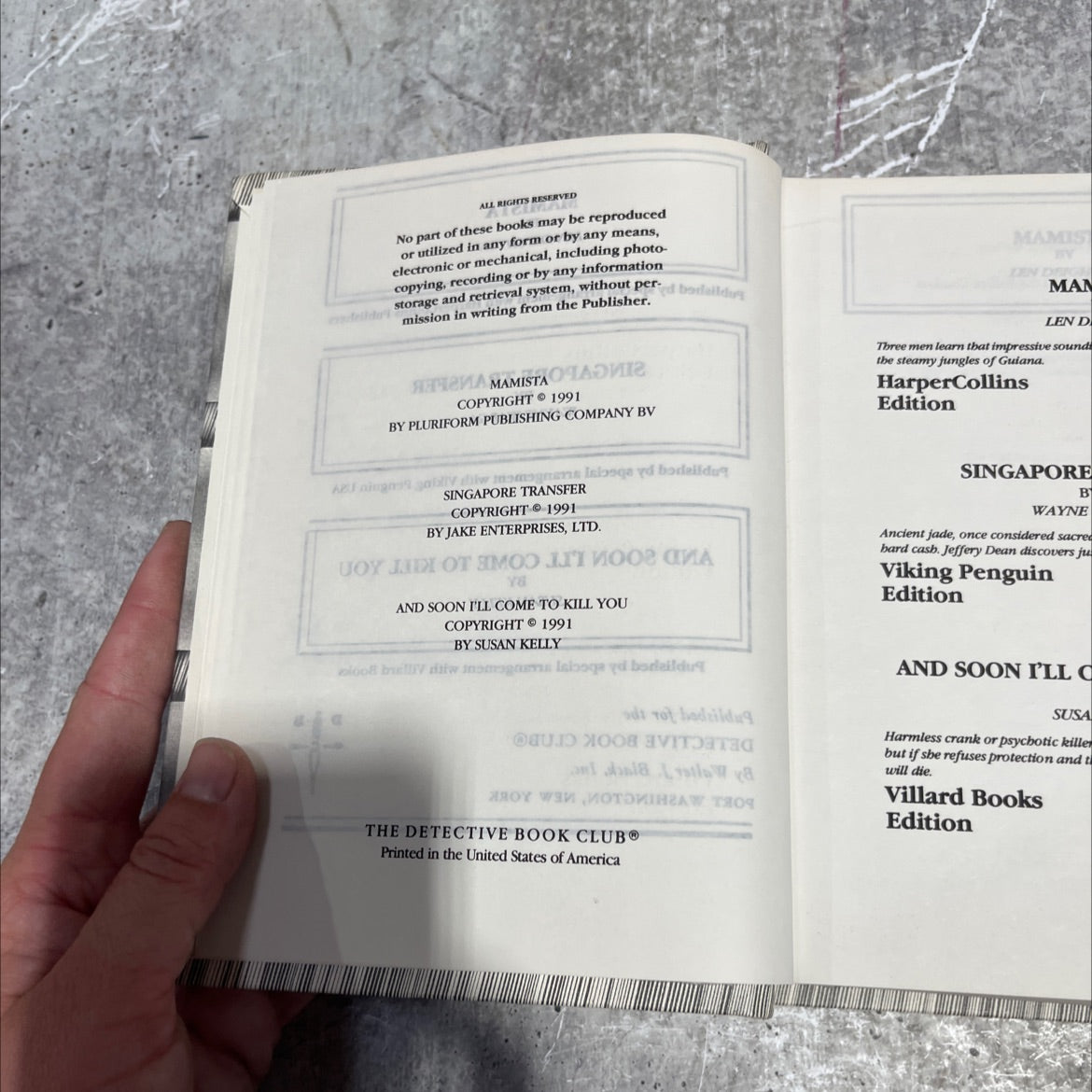 mamista book, by len deighton, 1991 Hardcover image 3