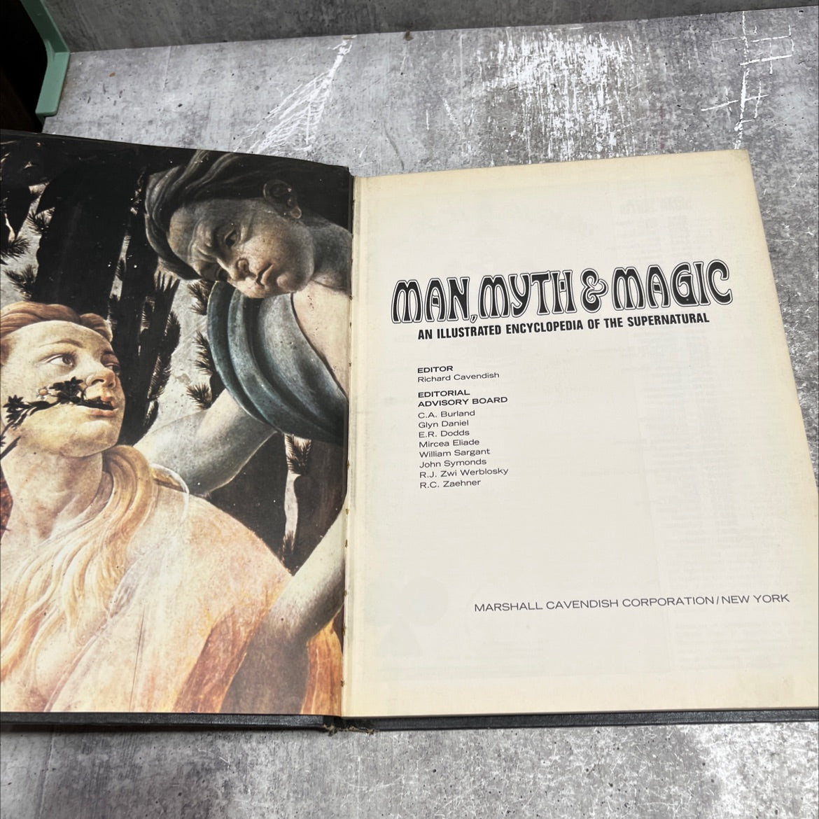 man, myth & magic an illustrated encyclopedia of the supernatural book, by Richard Cavendish, 1970 Hardcover image 2