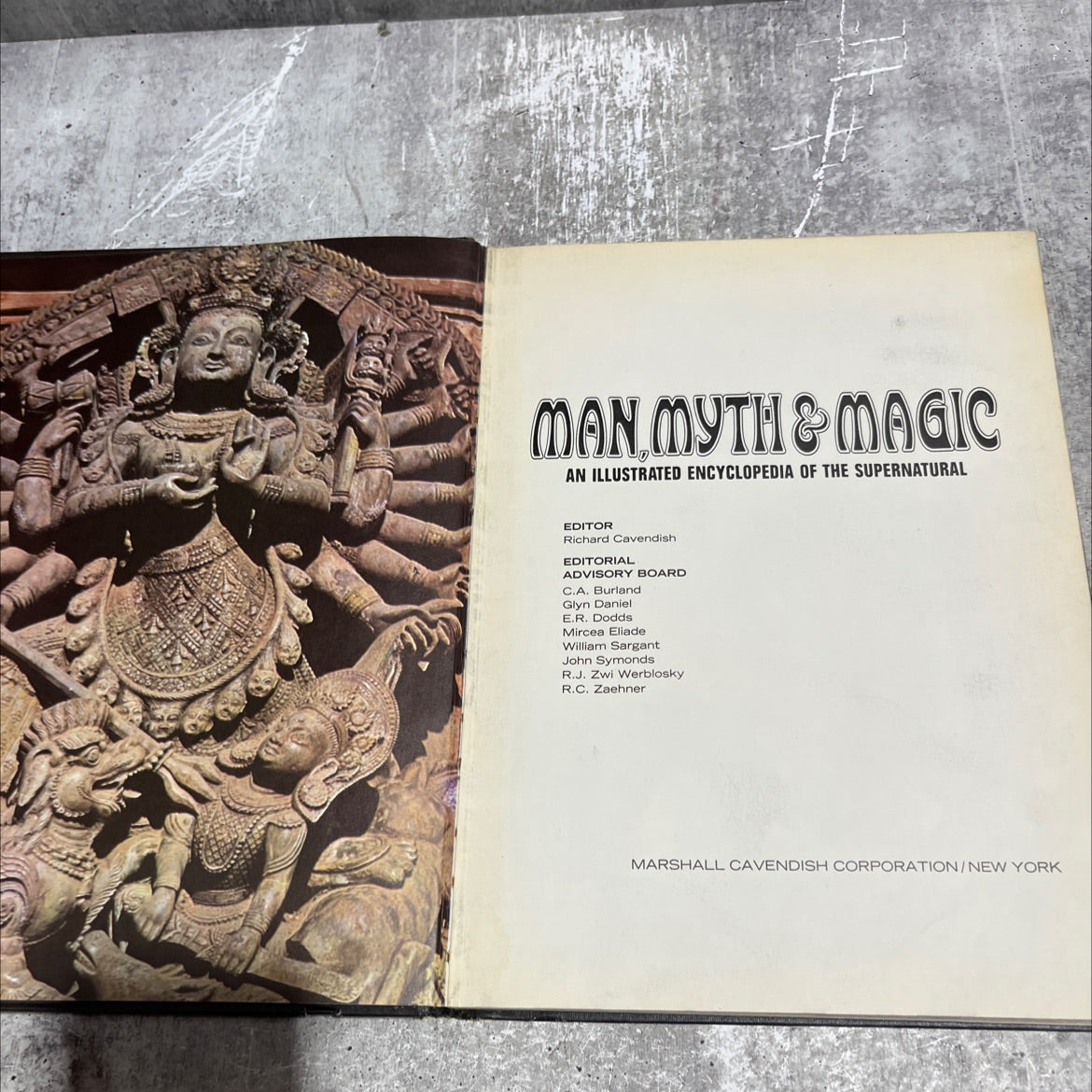man, myth & magic an illustrated encyclopedia of the supernatural book, by Richard Cavendish, 1970 Hardcover image 2