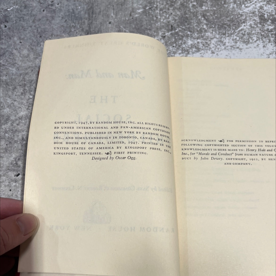 man and man: the social philosophers book, by saxe commins & robert n. linscott, 1947 Hardcover image 3