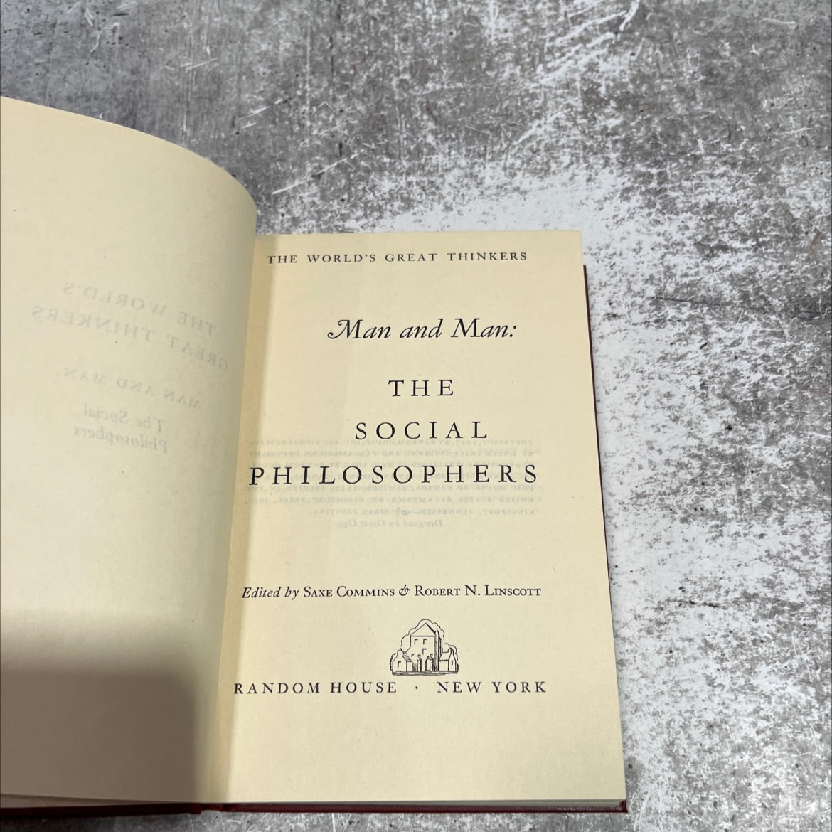 man and man: the social philosophers book, by unknown, 1947 Hardcover image 2