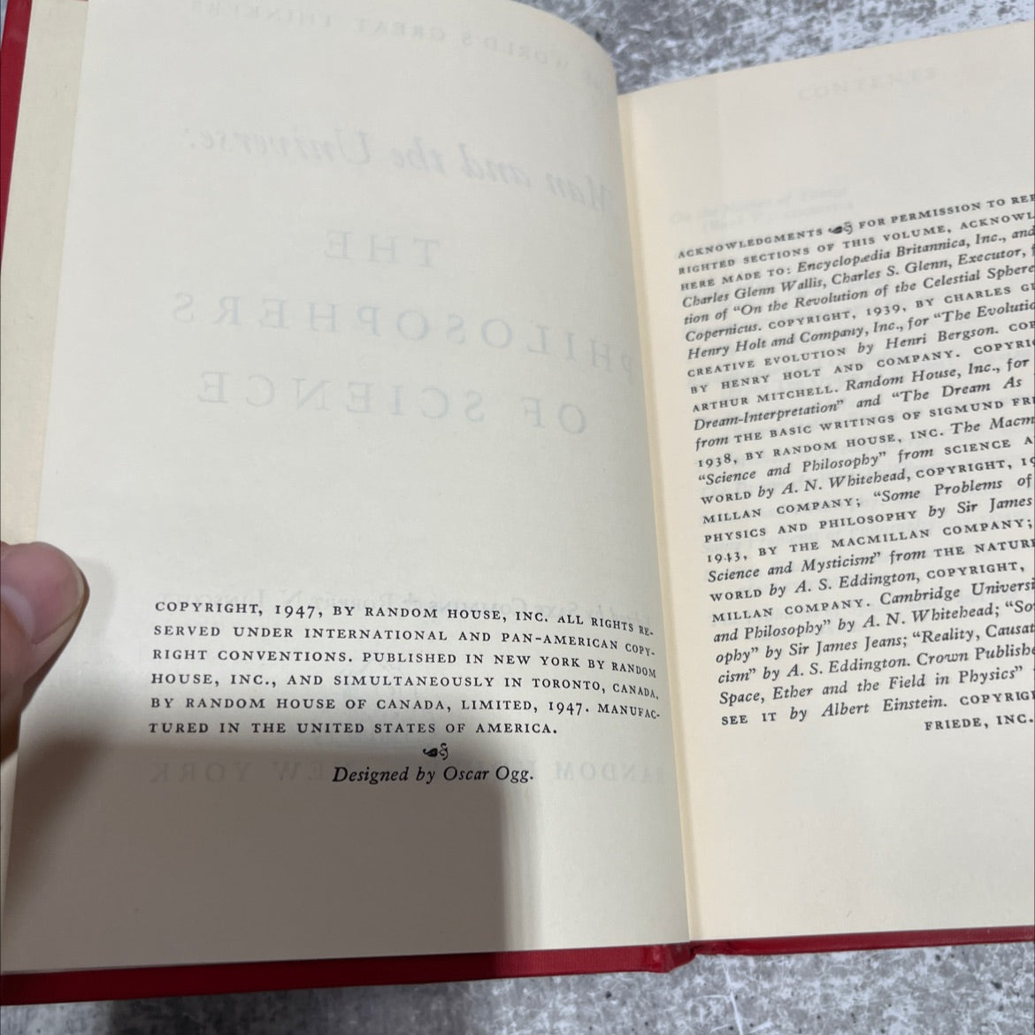 man and the universe: the philosophers of science book, by saxe commins & robert n. linscott, 1947 Hardcover image 3