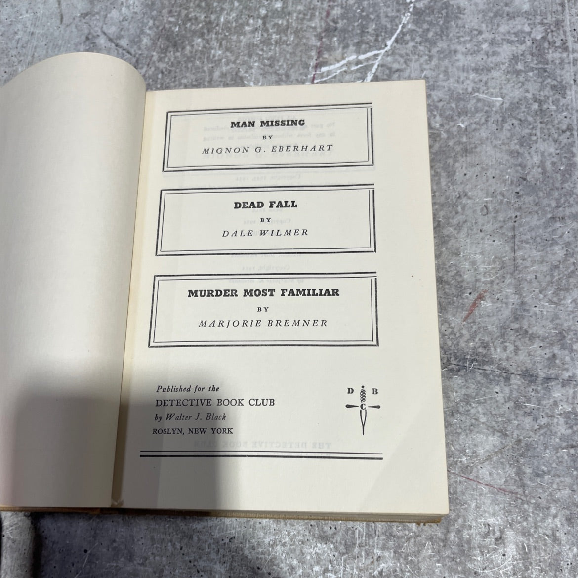 man missing book, by Mignon G. Eberhart, 1954 Hardcover image 2
