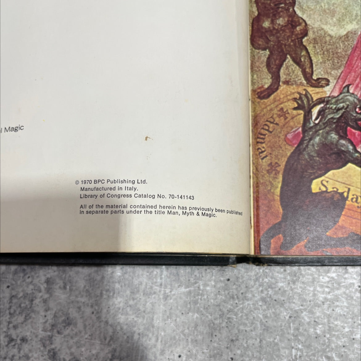 man myth & magic an illustrated encyclopedia of the supernatural book, by Richard Cavendish, 1970 Hardcover image 3