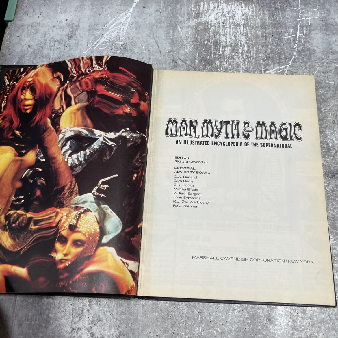 man myth & magic an illustrated encyclopedia of the supernatural book, by Richard Cavendish, 1970 Hardcover image 2