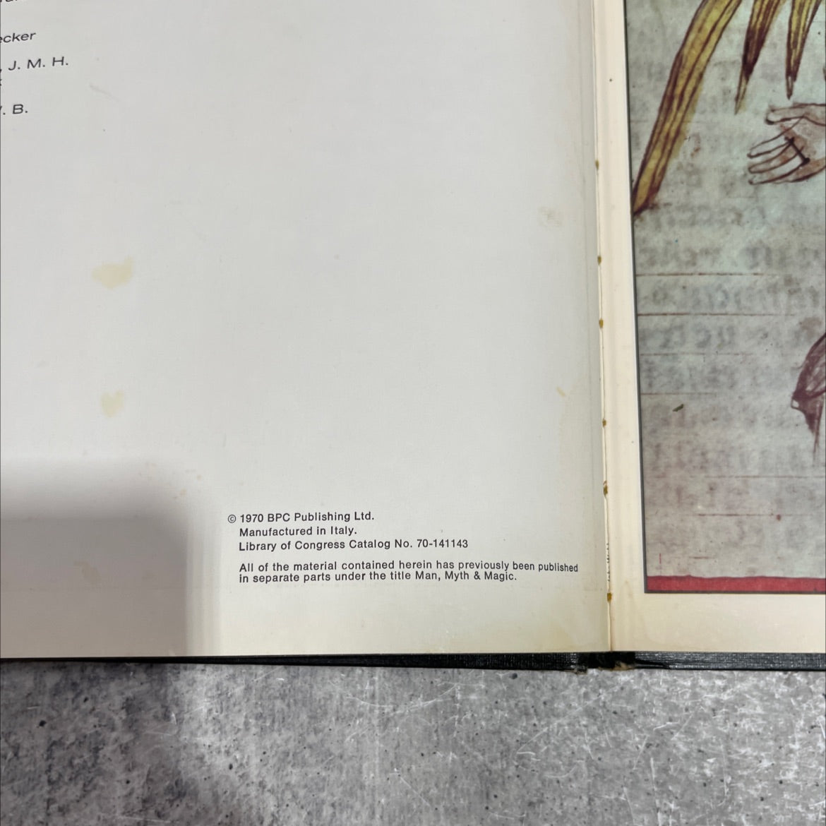 man myth & magic an illustrated encyclopedia of the supernatural book, by Richard Cavendish, 1970 Hardcover image 3