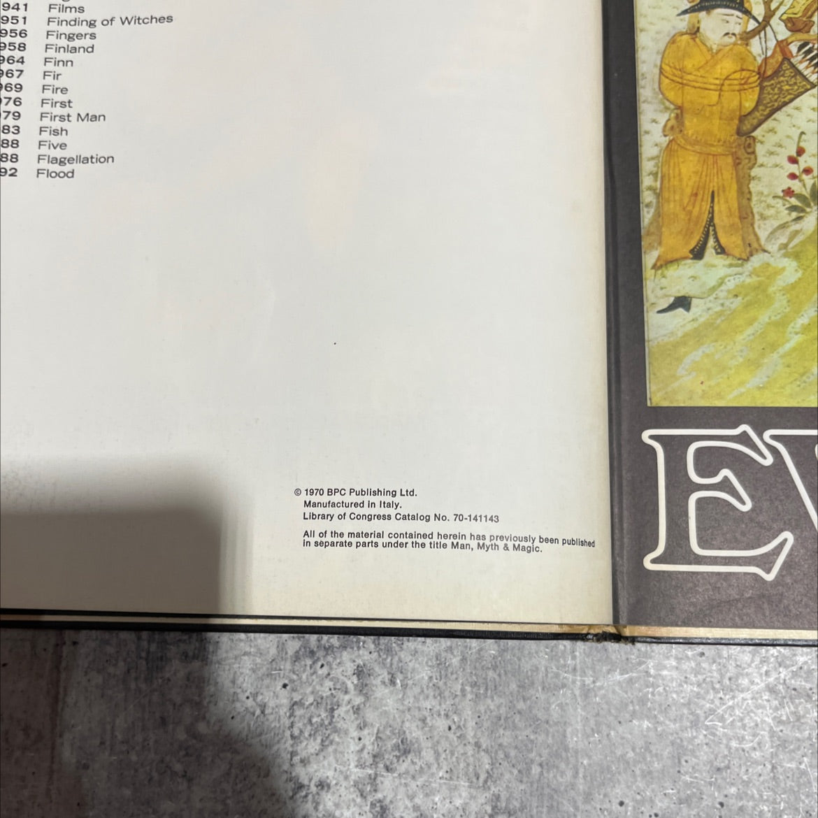 man myth & magic an illustrated encyclopedia of the supernatural book, by Richard Cavendish, 1970 Hardcover image 3
