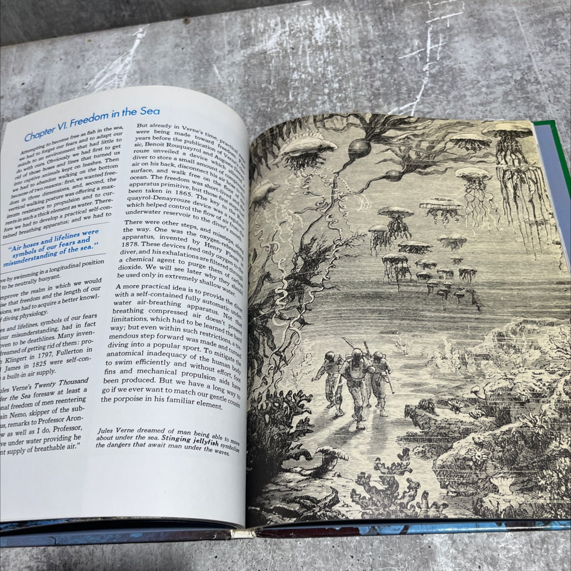 man re-enters the sea book, by Jacques Yves Cousteau, 1975 Hardcover image 4