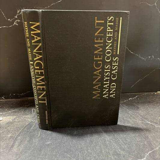 management analysis, concepts and cases book, by w. warren haynes, joseph l. massie, 1964 Hardcover image 1