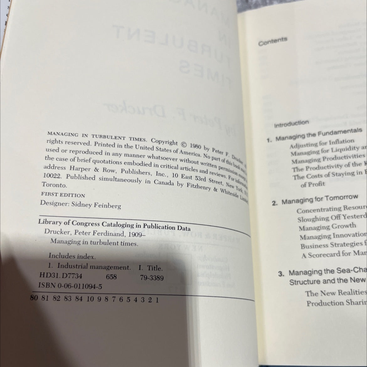 managing in turbulent times book, by Peter F. Drucker, 1980 Hardcover image 3
