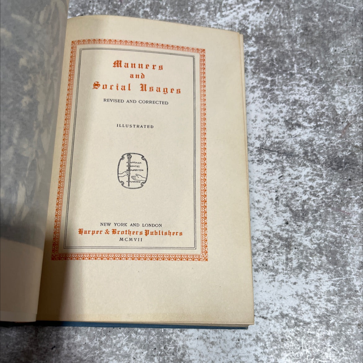manners and social usages book, by amtanai kontei amrotein, 1907 Hardcover image 2