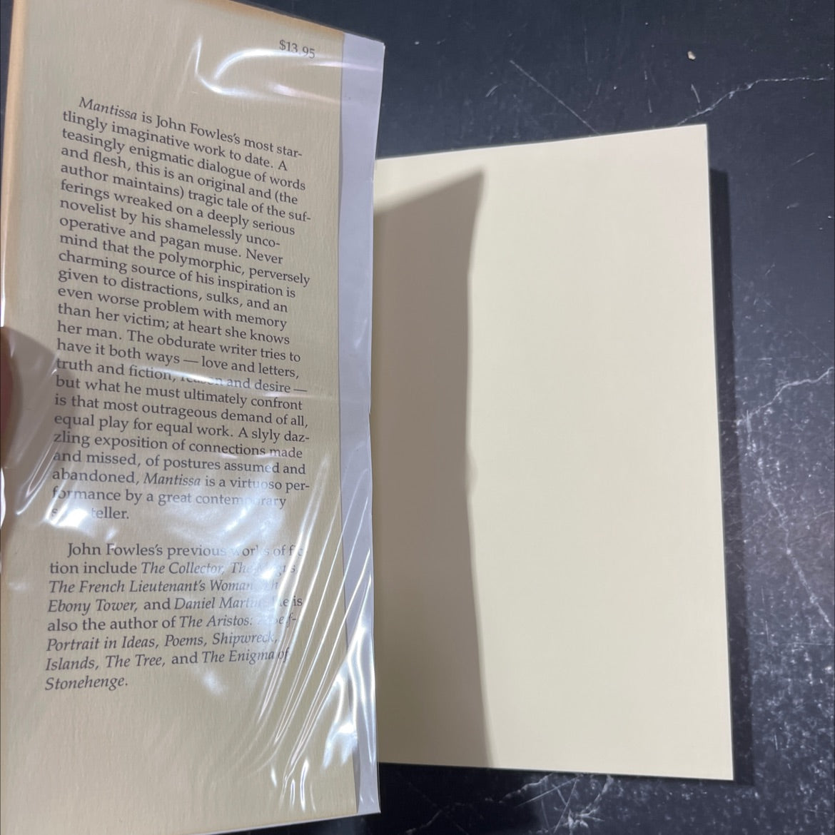 mantissa book, by john fowles, 1982 Hardcover image 4