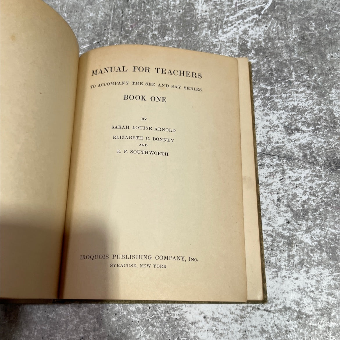manual for teachers to accompany the see and say series book one book, by sarah louise arnold, elizabeth c. bonney, e. image 2