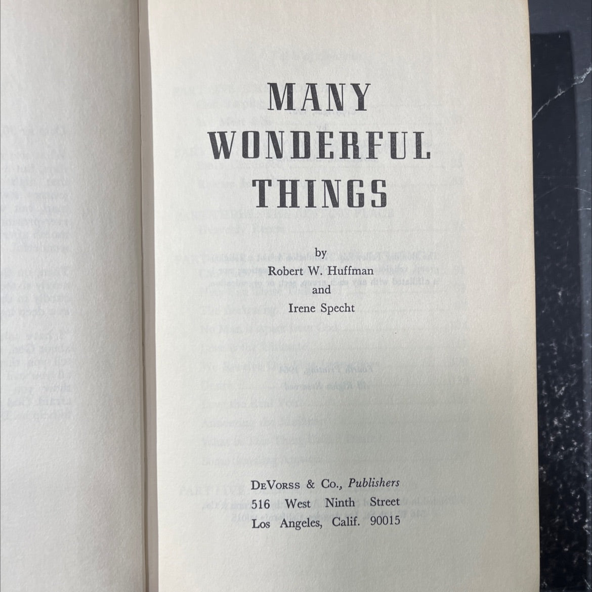many wonderful things book, by robert w. huffman and irene specht, 1964 Hardcover image 2