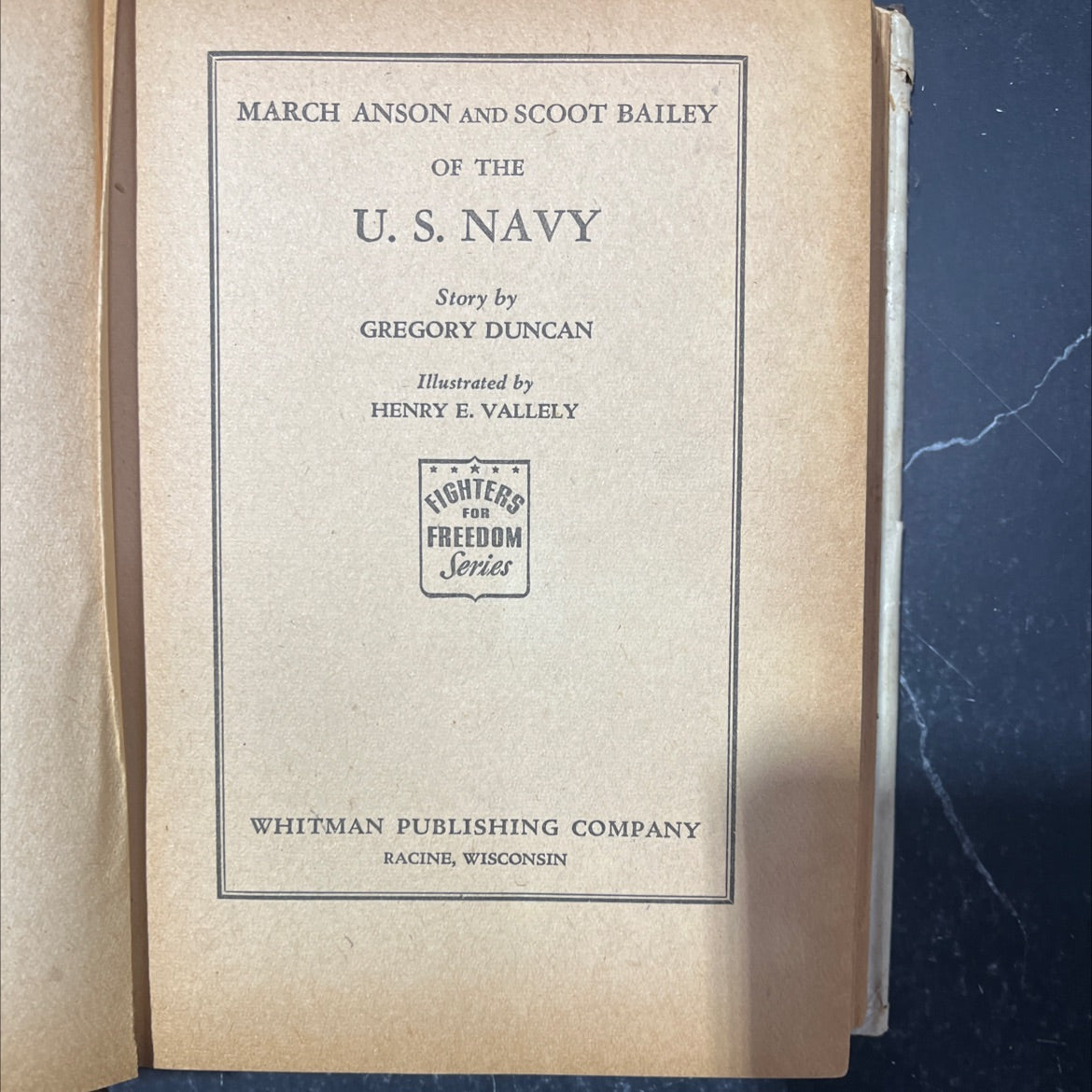 march anson and scoot bailey of the u. s. navy book, by gregory duncan, 1944 Hardcover image 2