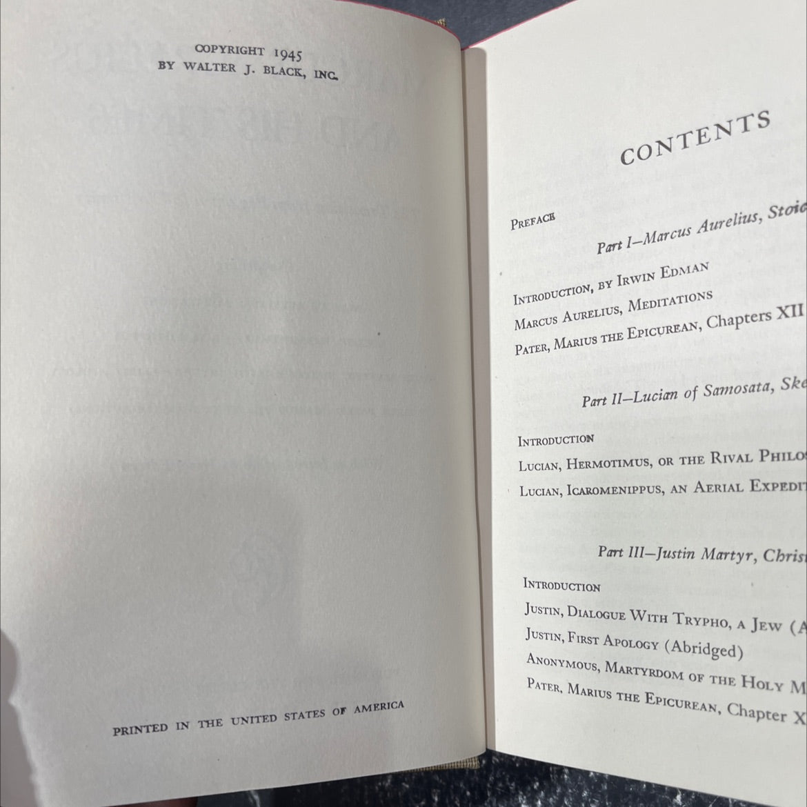 marcus aurelius and his times the transition from paganism to christianity book, by unknown, 1945 Hardcover image 3