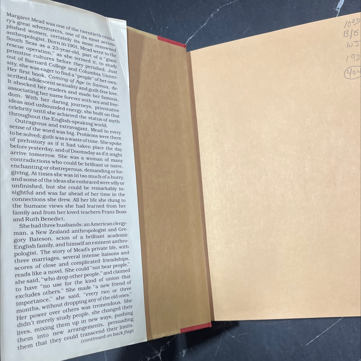 margaret mead, a life book, by jane howard, 1984 Hardcover image 4