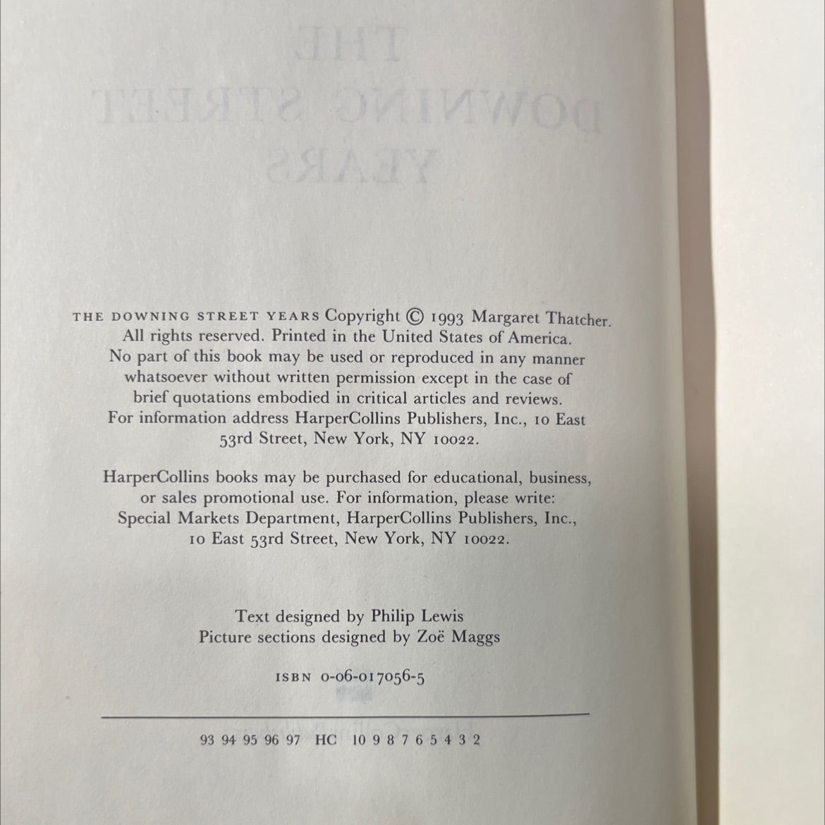 margaret thatcher the downing street years book, by Margaret Thatcher, 1993 Hardcover image 3