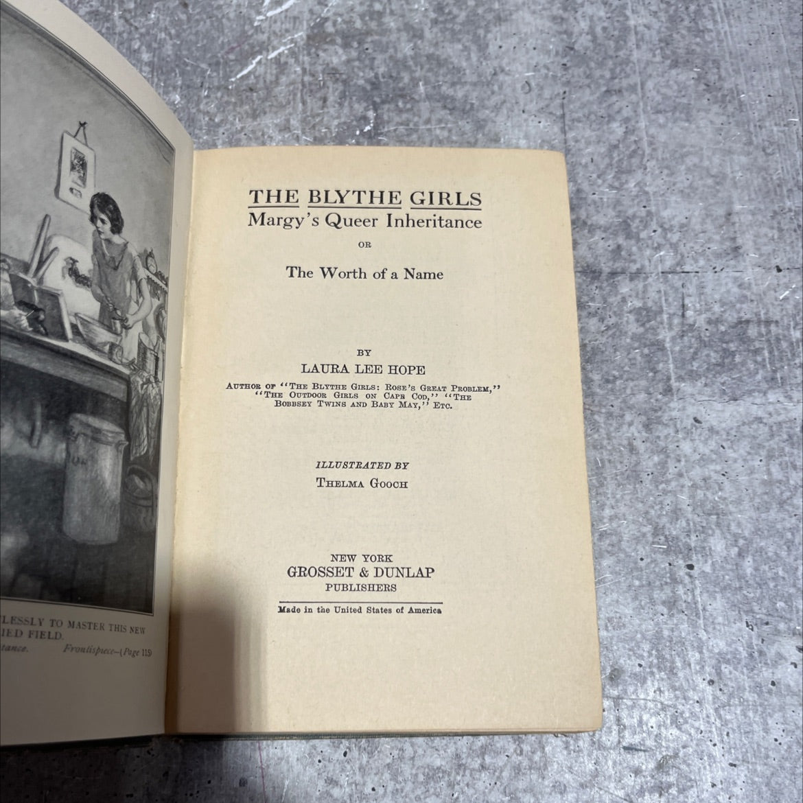 margy's queer inheritance or the worth of a name book, by laura lee hope, 1925 Hardcover image 2