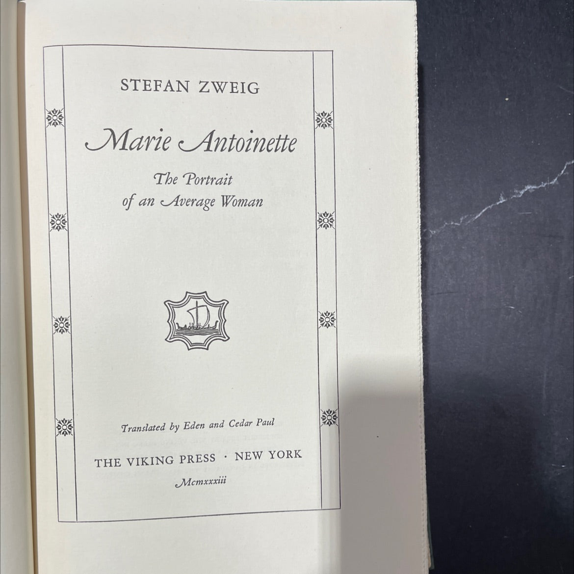 marie antoinette the portrait of an average woman book, by stefan zweig, 1933 Hardcover image 2