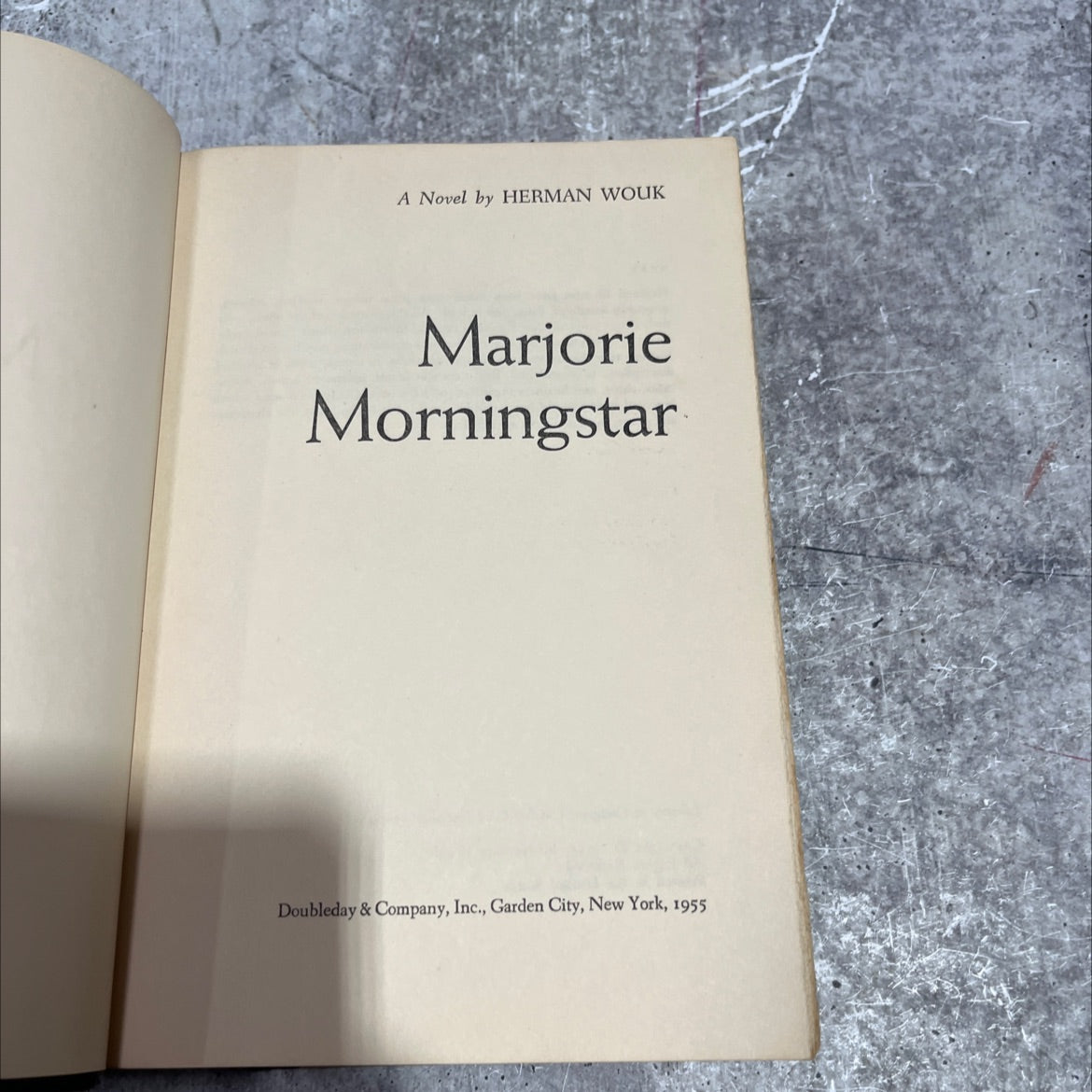 marjorie morningstar book, by herman wouk, 1955 Hardcover image 2