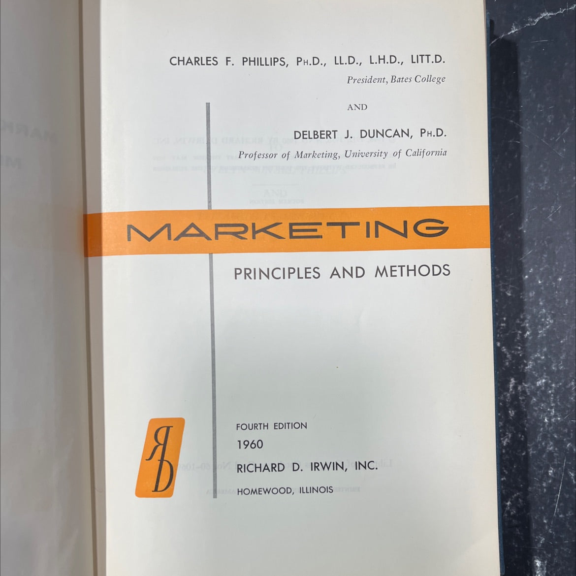 marketing principles and methods book, by m charles f. phillips, ph.d., ll.d., l.h.d., litt.d. and delbert j. duncan, image 2