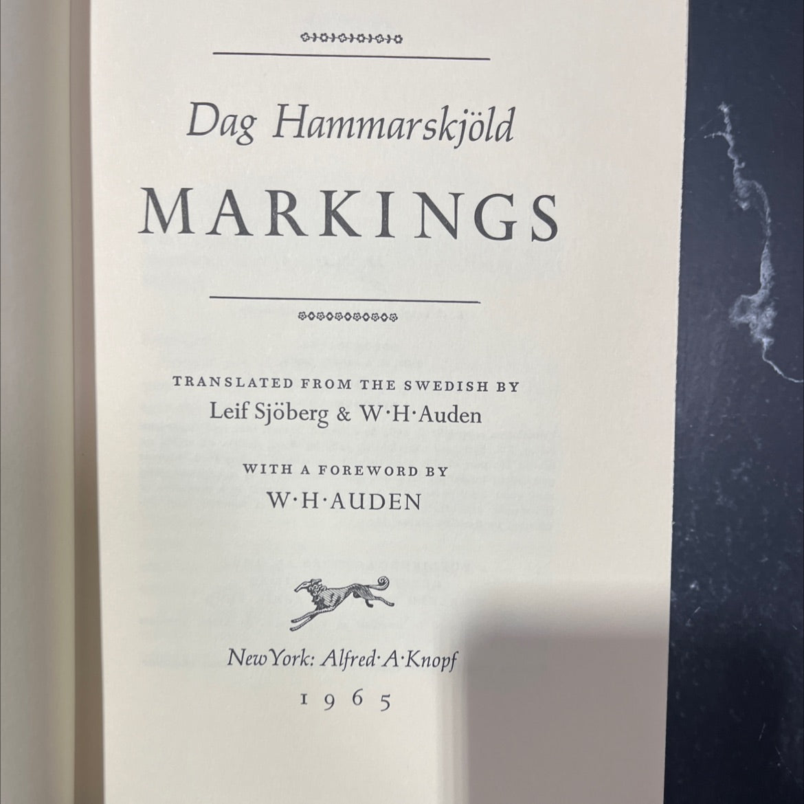 markings book, by dag hammarskjöld, 1965 Hardcover image 2