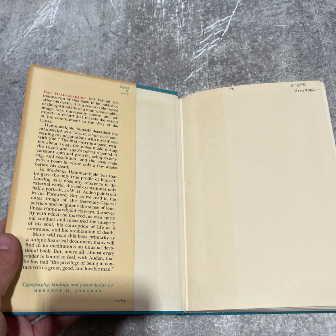 markings book, by dag hammarskjöld, 1965 Hardcover image 4