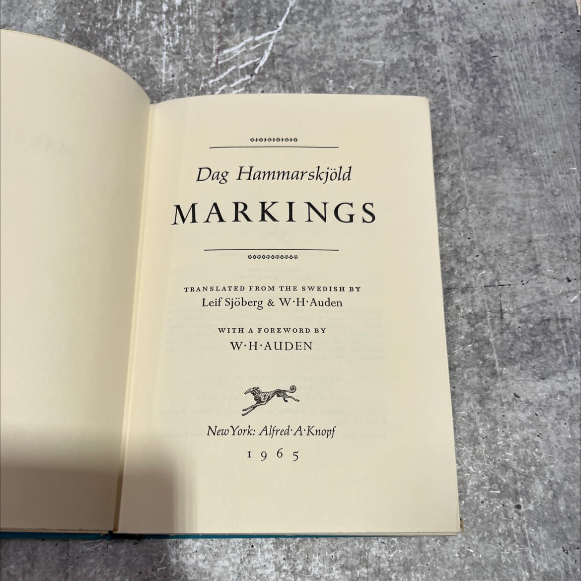 markings book, by dag hammarskjöld, 1965 Hardcover image 2