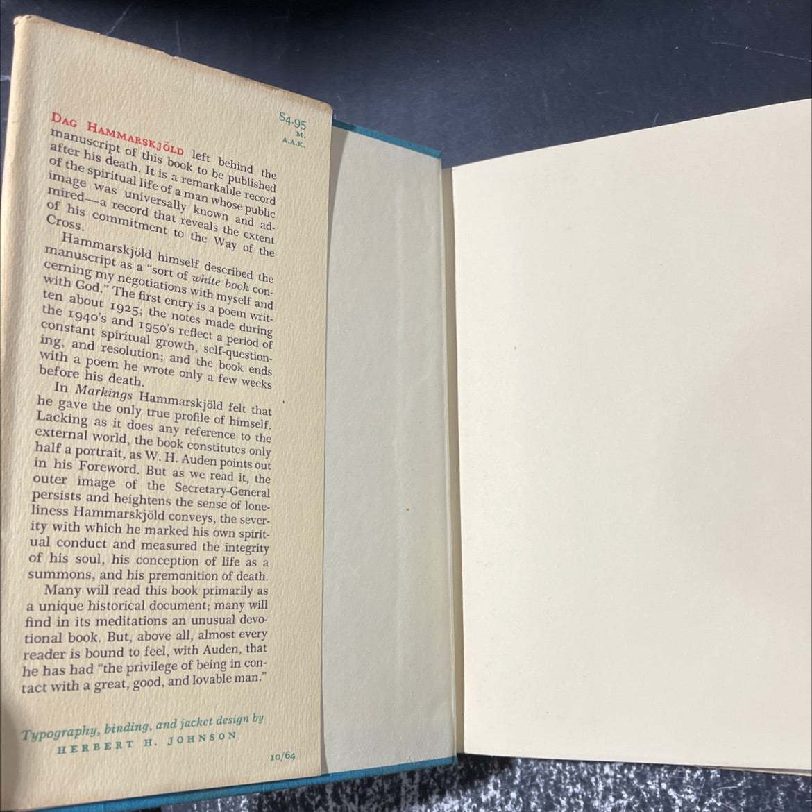 markings book, by dag hammarskjöld, 1966 Hardcover image 4