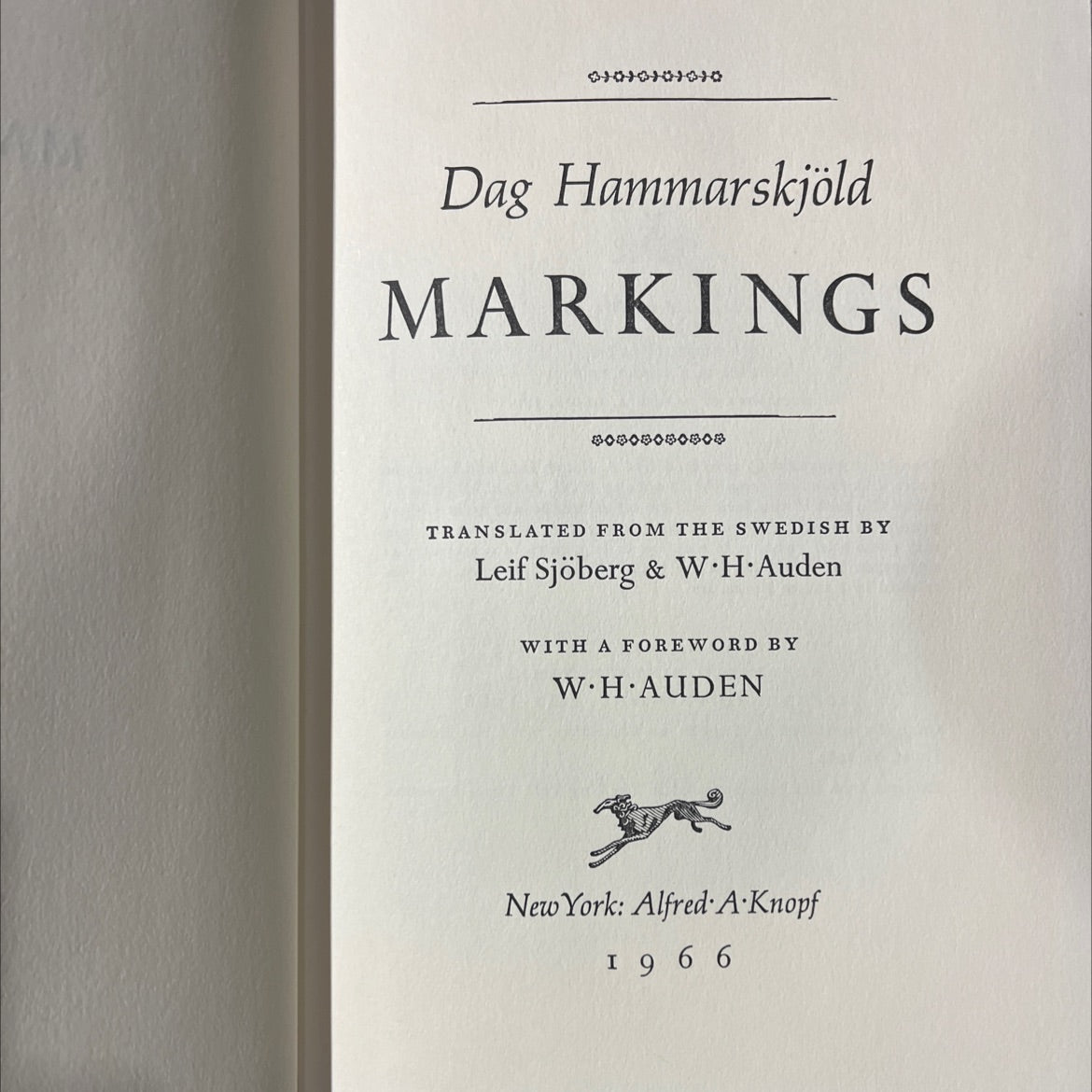 markings book, by dag hammarskjöld, 1966 Hardcover image 2