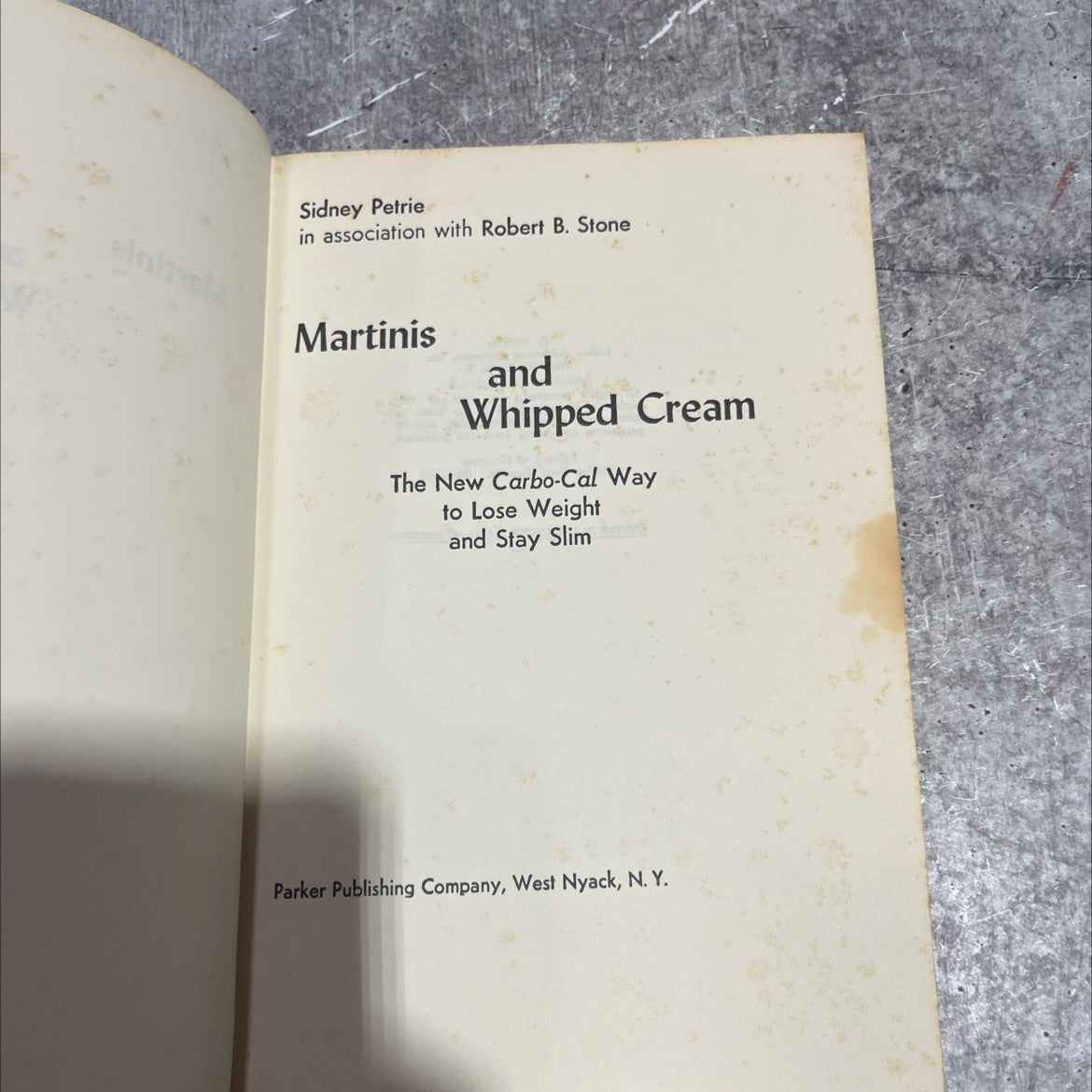 martinis and whipped cream the new carbo-cal way to lose weight and stay slim book, by sidney petrie in association image 2