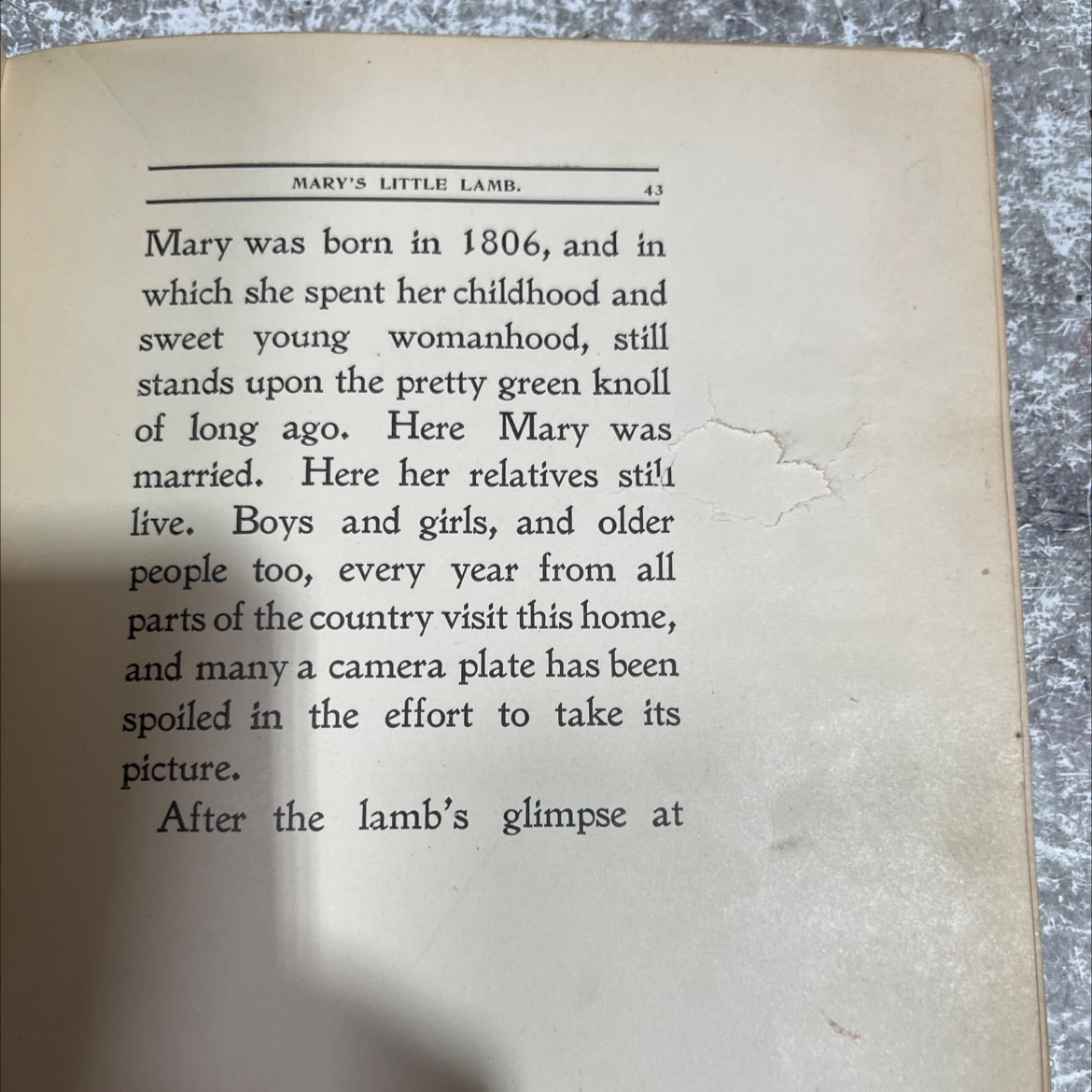 mary had a little lamb the true story of the real mary and the real lamb book, by Fannie M. Dickerson, 1902 Hardcover image 4
