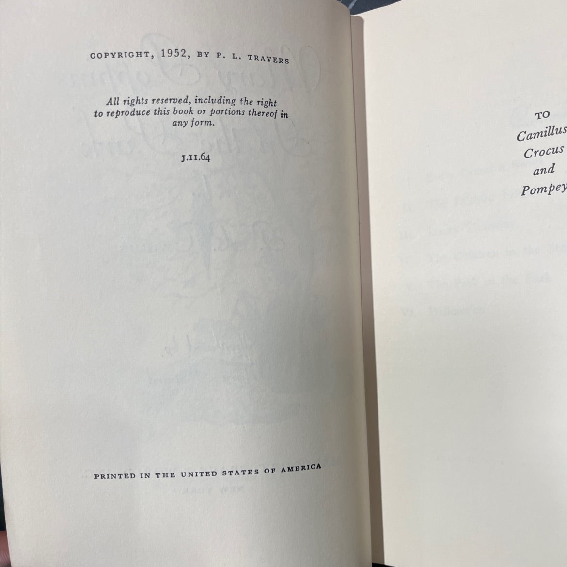 mary poppins in the park book, by P. L. Travers, 1952 Hardcover image 3