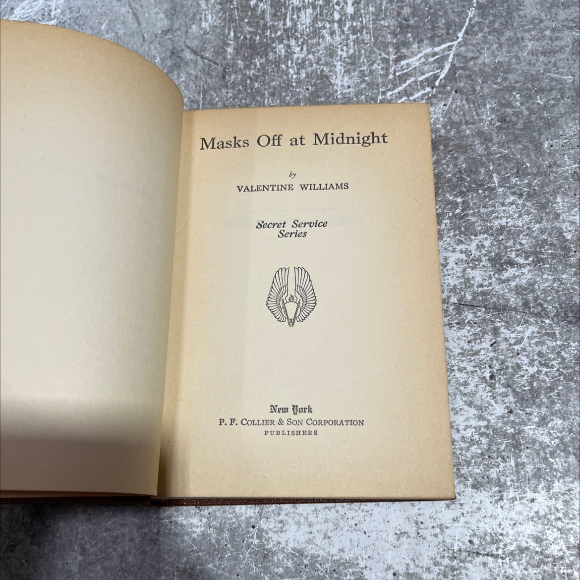 masks off at midnight book, by valentine williams, 1934 Hardcover image 2