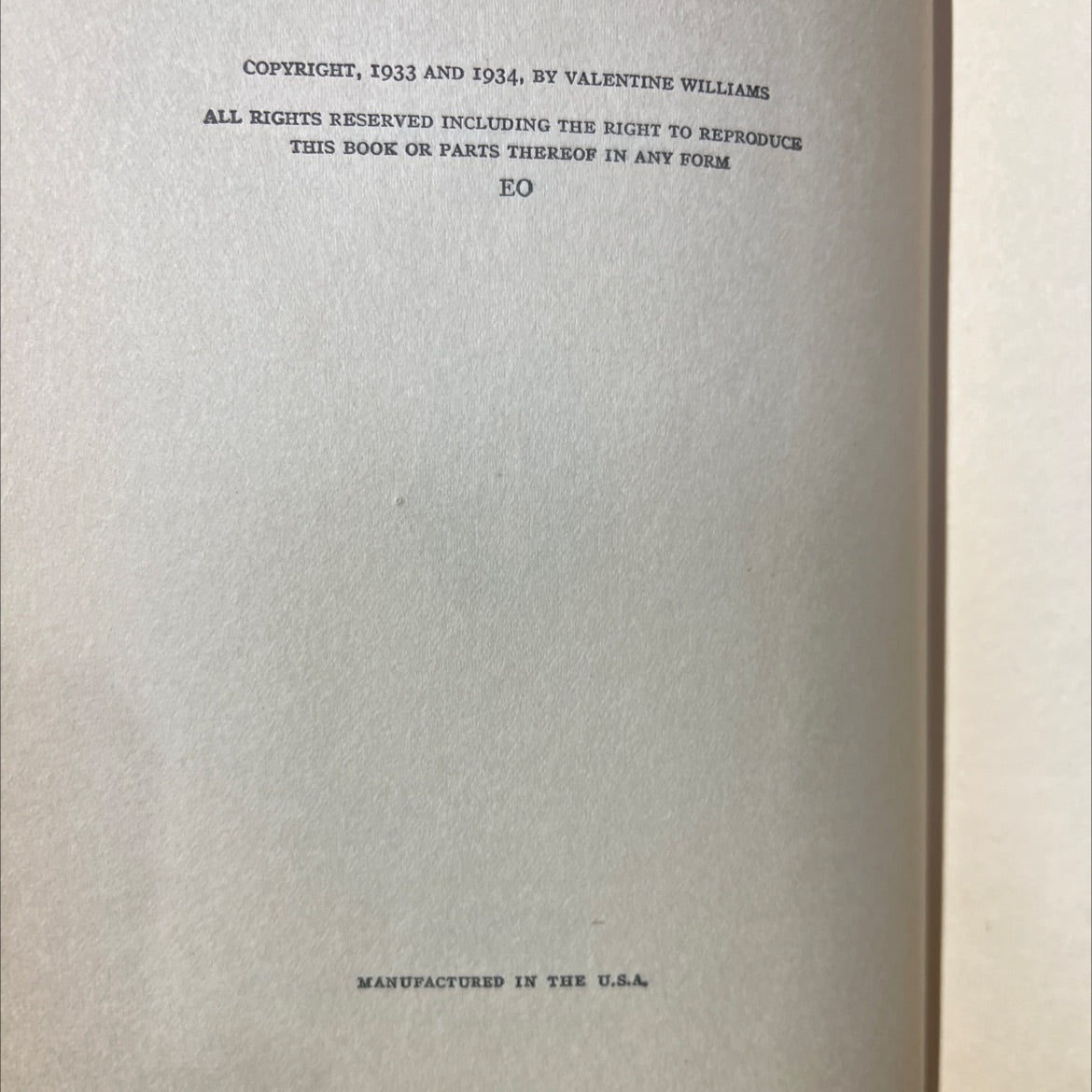 masks off at midnight book, by valentine williams, 1934 Hardcover image 3