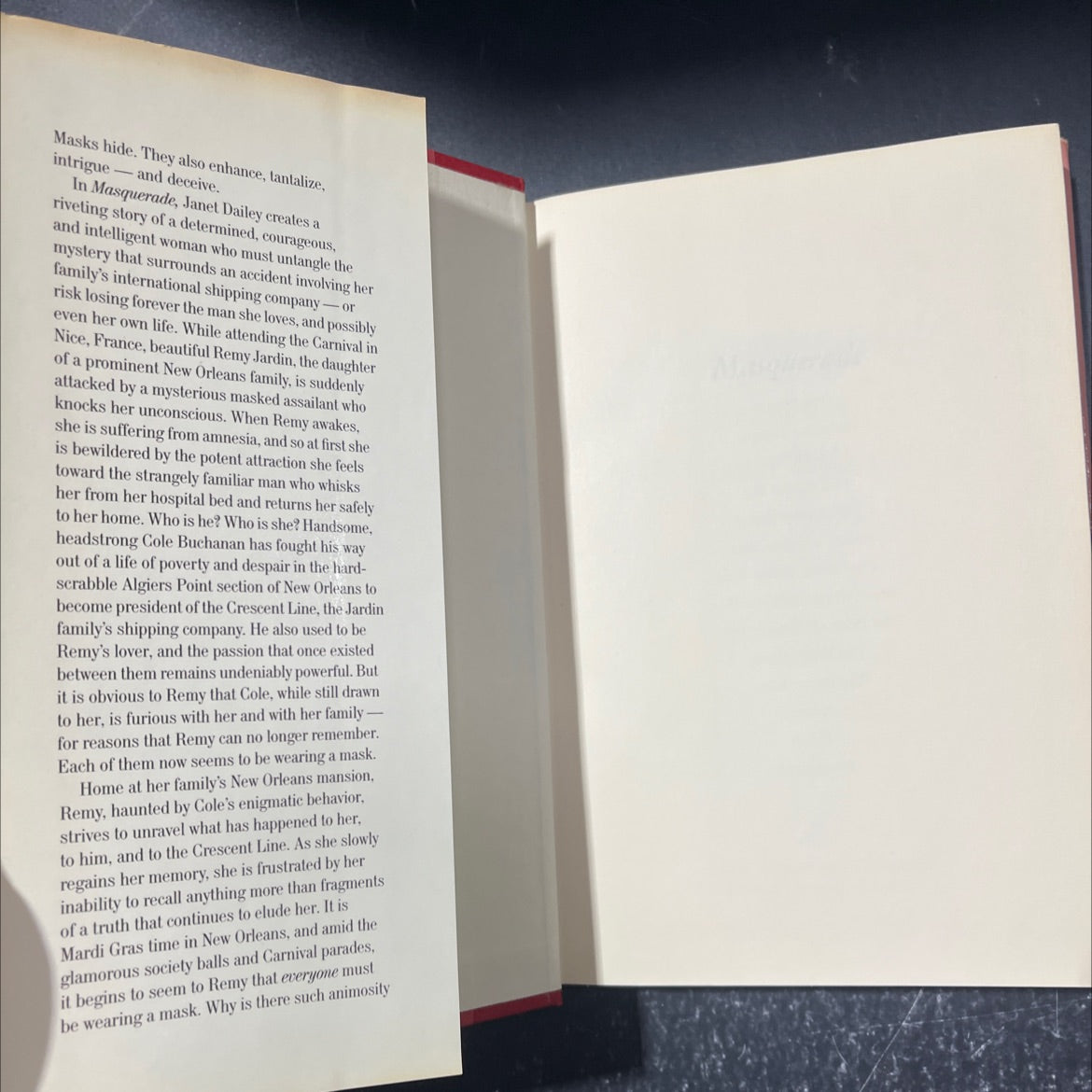 masquerade book, by janet dailey, 1990 Hardcover image 4