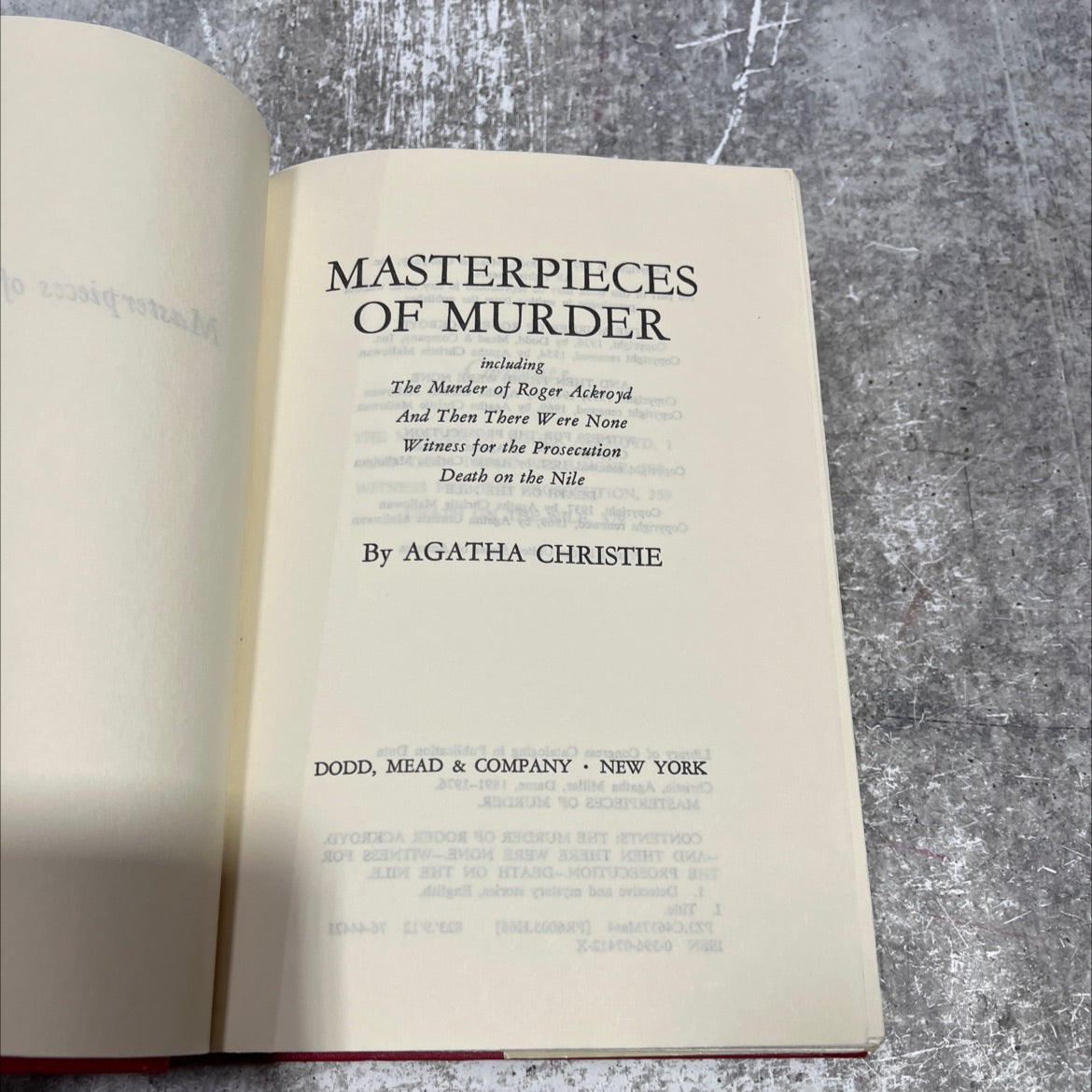 masterpieces of murder book, by agatha christie, 1977 Hardcover image 2