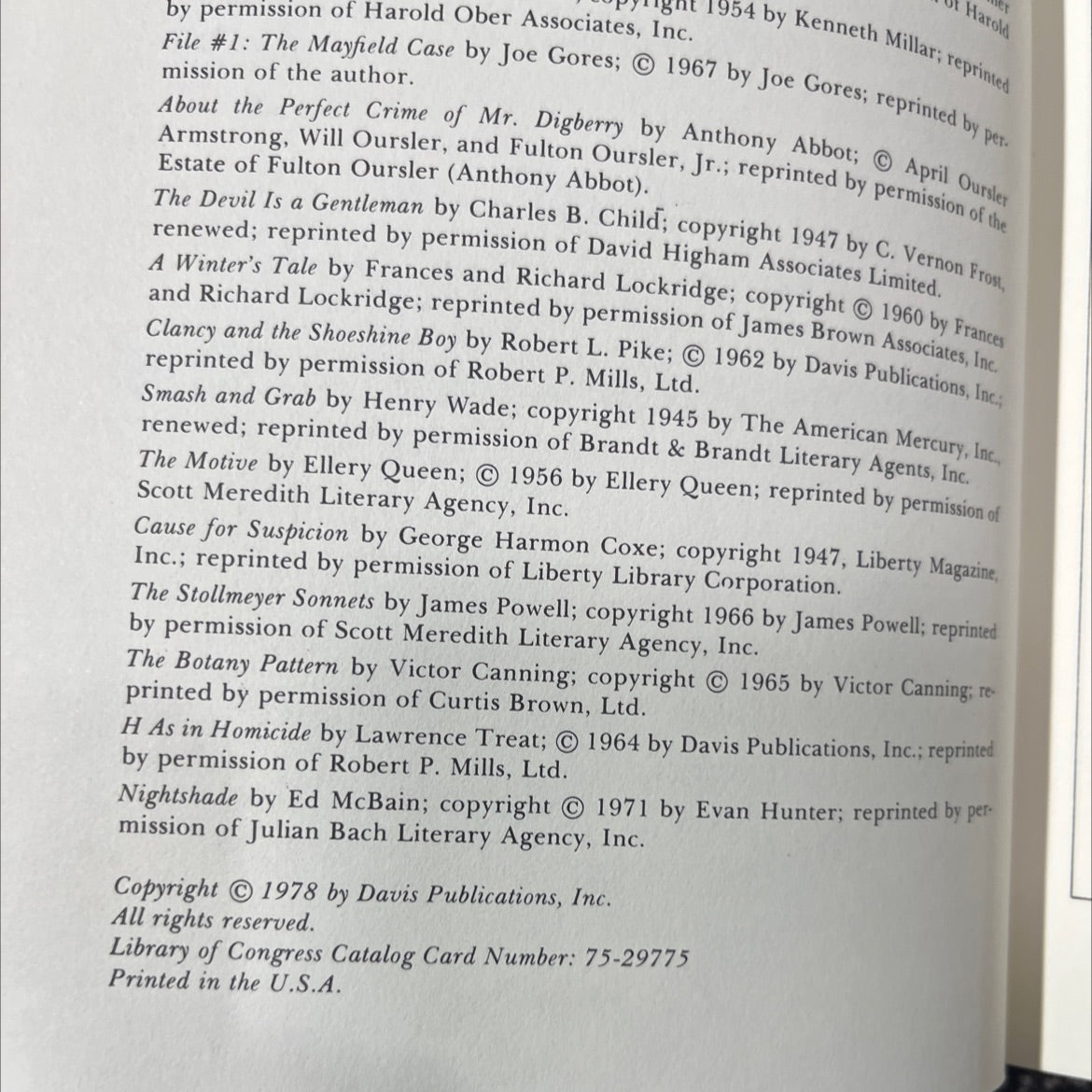 masterpieces of mystery amateurs and professionals selected by ellery queen book, by ellery queen, 1971 Hardcover image 3