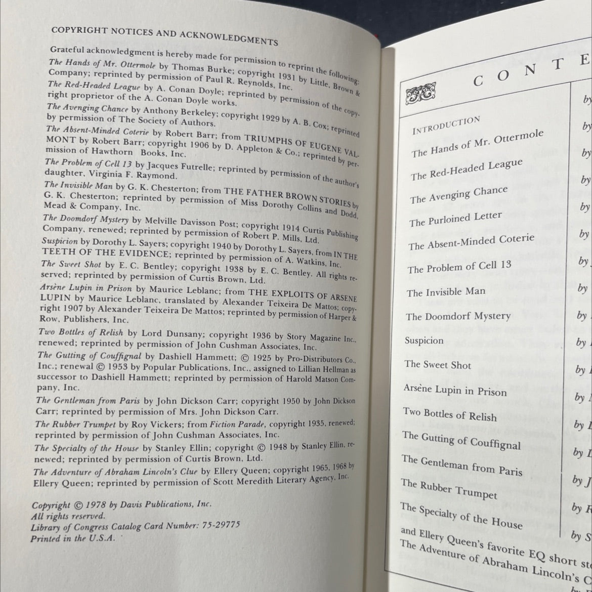 masterpieces of mystery cherished classics book, by ellery queen, 1978 Hardcover image 3