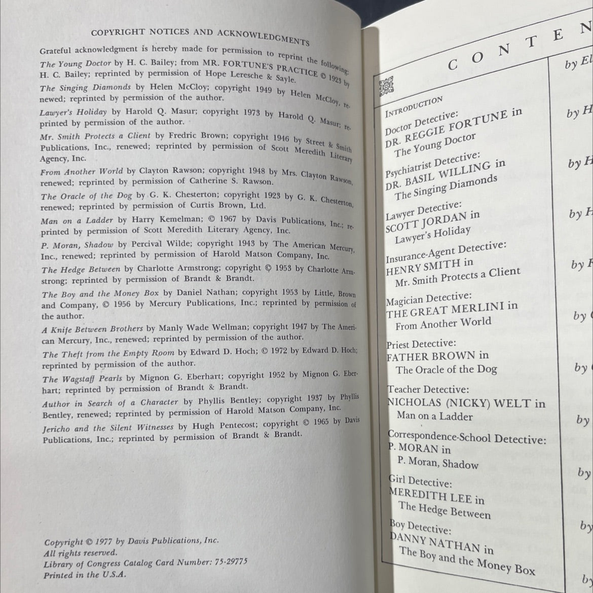 masterpieces of mystery detective directory part one book, by ellery queen, 1977 Hardcover image 3